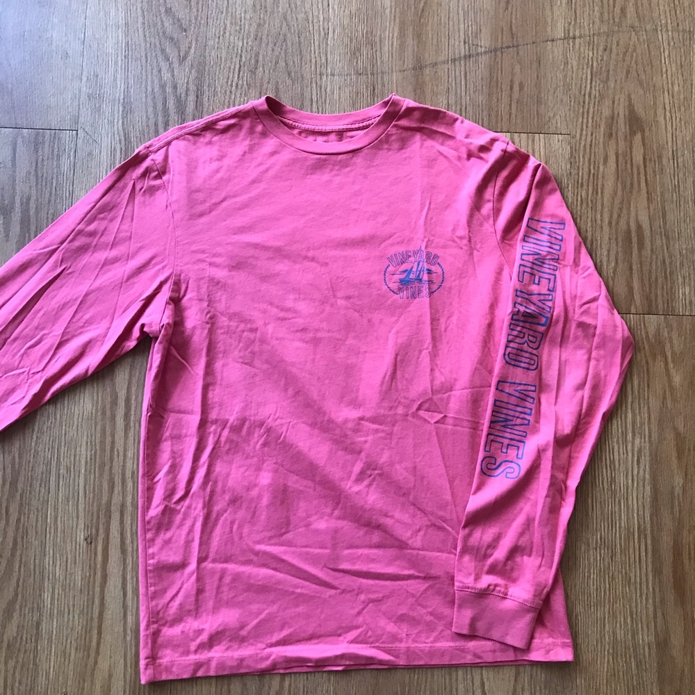 🌸 Vineyard Vines Pink Trilogo Long Sleeve Tee 🌸